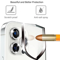 Protection d'objectif d'appareil photo en verre trempé anti-traces de doigts 9H, ultra-mince, anti-explosion, pour 14/15/16