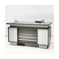 Vente en gros d'usine 200cm * 160cm bureau poste de travail bureau en bois massif marron