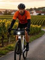 Sac de guidon de vélo Gaciron CAT HOUSE 200 avec lumière d'avertissement intelligente, fixation magnétique, étanche IPX6, pochette de rangement avant