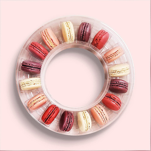 Clear Customizable Packaging plastic dessert box transparent plastic container for macaroon