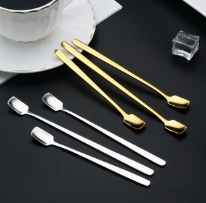 Cuchara para hielo DFS1114 personalizada de acero inoxidable SUS304, SS430, SS410 opcional, mango largo, disponible en 13 cm, 15 cm y 17 cm. - Product Image 2