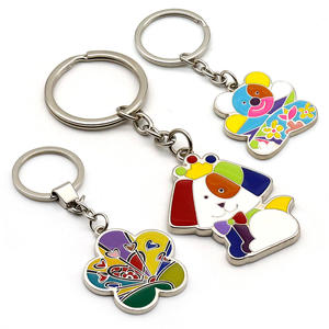 Forme personnalisée Porte-clés populaire Porte-clés en alliage de zinc à motif <span class=keywords><strong>animal</strong></span> Porte-clés en métal émaillé dur et doux - Product Image 2