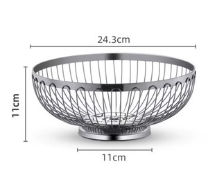 Cesta de almacenamiento de cocina Cesta de acero inoxidable Cesta de drenaje Almacenamiento de frutas - Product Image 5