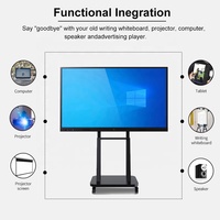 Écrans interactifs numériques intelligents à double système de 55, 65, 75, 85, 100 et 110 pouces pour les réunions d'entreprise