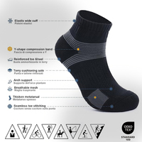 Chaussettes de sport rembourrées à maintien renforcé, anti-humidité et avec soutien de la voûte plantaire pour hommes et femmes