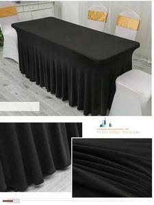 Design <span class=keywords><strong>de</strong></span> mode noir rectangle couverture <span class=keywords><strong>de</strong></span> nappe spandex couverture <span class=keywords><strong>de</strong></span> <span class=keywords><strong>table</strong></span> linge <span class=keywords><strong>de</strong></span> maison nappes élastiques <span class=keywords><strong>pour</strong></span> mariage - Product Image 5