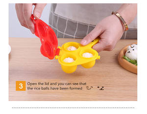 แม่พิมพ์ข้าวปั้นสามเด็กอนปันแมนคุณภาพสูง แม่พิมพ์อาหารเด็กแบบสร้างสรรค์ ผลิตจากพลาสติก PP เกรดอาหาร นุ่ม ใช้ทำเค้กและซูชิได้ - Product Image 5