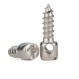 Vis de scellage à fente en acier au carbone M4 nickelé avec trou pour compteur électrique - Product Image 6