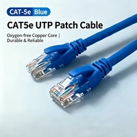 Cable de Conexión Ethernet CAT5 - Cable de Comunicación de Red de Alta Velocidad, Cobre 23AWG UTP, Conector RJ45 con Revestimiento de PVC