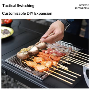 <b>Outdoor</b> Multifunctional Aluminum Alloy Lightweight Folding <b>Table</b> IGT Expandable Height Adjustable Travel <b>Table</b> Camping <b>BBQ</b> - Product Image 3