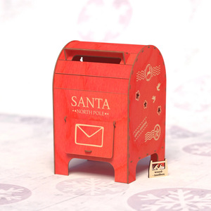 Décoration de Noël : Boîte aux <span class=keywords><strong>lettres</strong></span> <span class=keywords><strong>en</strong></span> <span class=keywords><strong>bois</strong></span> <span class=keywords><strong>en</strong></span> forme de maison pour bar, café, magasin – Ornement décoratif - Product Image 2