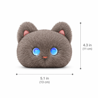Peluche chat gris parlant, robot compagnon émotionnel pour enfants