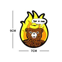 Patch tactique en caoutchouc PVC gaufré 3D avec fermeture auto-agrippante pour vêtements et sacs