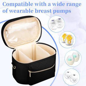 Bolsa de Transporte Portátil de Nailon para Extractor de Leche Materna con Diseño de Letras y Correa para el Hombro, para Madres Trabajadoras y Lactantes - Product Image 5
