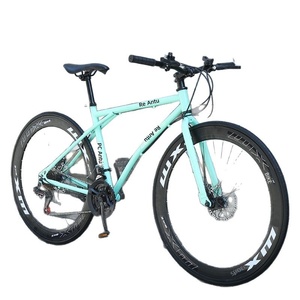 Bicicleta de Carretera de 27 Velocidades con Horquilla de Resorte, Suspensión de Acero de Alto Carbono, Neumáticos Sólidos Ultraligeros para Adultos y Estudiantes, para Montaña y Carretera - Product Image 5