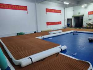 Plataforma Flotante Inflable en Forma de U, Muelle de PVC con Tecnología Drop Stitch para Lanchas y Motos Acuáticas, 3x2.4M, Blanca, Isla Flotante - Product Image 5