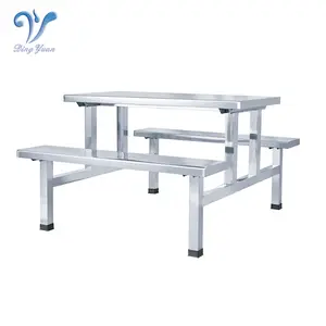 Toptan özel tasarım paslanmaz çelik mobilya katlanır kantin masası ve sandalyeler için aperatif hızlı gıda