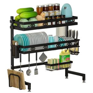 Estante Escurridor de Platos de Dos Niveles con Tapa Abatible para Fregadero, Soporte de Almacenamiento de Dos Capas, ¡Venta Caliente! - Product Image 6