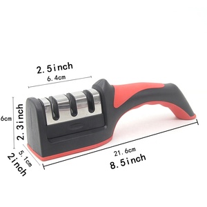 Vente en gros d'outils de cuisine intelligents personnalisés OEM <span class=keywords><strong>Aiguiseur</strong></span> de couteaux professionnel rapide en acier inoxydable antidérapant en 3 étapes - Product Image 3