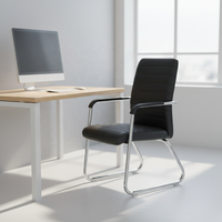 Chaise de bureau ergonomique en PU pour réunions et conférences, mobilier de bureau abordable pour entreprises