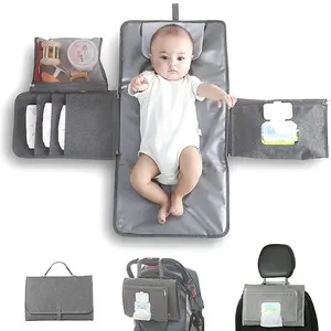 Directo de fábrica, Premium, portátil, plegable, impermeable, para niños, cambiador de viaje, cambiador de pañales para bebés