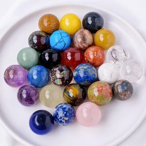 Sphères en cristal poli 20MM perles rondes boules de pierre pour ornement décoratif Feng Shui pour cadeau d'artisanat sur le thème de l'amour de Noël - Product Image 1