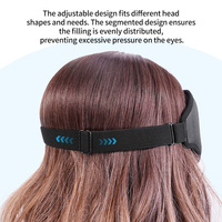 Masque oculaire lesté en bambou et lyocell avec perles de verre 3D personnalisées pour un toucher rafraîchissant et une pression douce, idéal pour dormir
