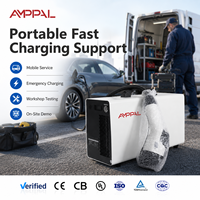 Chargeur rapide DC pour véhicules électriques Amppal CCS1/CHAdeMO/CCS2/GB/T, station de charge portable pour voitures électriques, idéale pour les voyages sur route et l'utilisation en extérieur