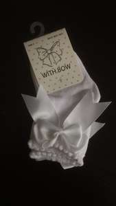 Chaussettes pour bébés filles nouveau-nées en coton uni de différentes tailles, hauteur genou, colorées, avec nœud en dentelle - Product Image 5