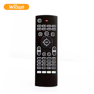 MX3 Air Mouse <span class=keywords><strong>Remote</strong></span> Lampu Latar LED 2.4G <span class=keywords><strong>Remote</strong></span> Kontrol Nirkabel Diaktifkan dengan Suara MX3 untuk PC/TV BOX <span class=keywords><strong>Mini</strong></span> Keyboard Wiisun - Product Image 1