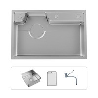 Évier de cuisine rectangulaire en acier inoxydable noir à montage sous plan, fait main, style ferme, pour restaurant commercial moderne Vbosr