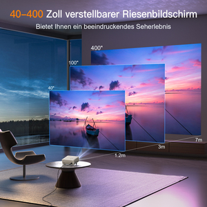 XuanPad <strong>Android</strong> <strong>Projector</strong> 4K Mini <strong>Projector</strong> with <strong>4</strong>.45 Inches LCD Screen <strong>LED</strong> Lamp Home Education Therthe Bluetooth Wi-Fi - Product Image 6