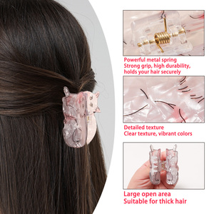 Collection Mignonne d'Accessoires pour Cheveux Animaux (Chat, Chien, Requin) Style Européen et Américain en Acrylique pour Enfants, Pinces à Cheveux de 5,4 cm pour Fêtes - Product Image 4