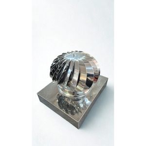 ARTIGIAN RUSSO Capot de cheminée carré à évent, en acier inoxydable 304, certifié KIWA, design industriel, autoportant, fabriqué en Italie, pour cheminée - Product Image 2