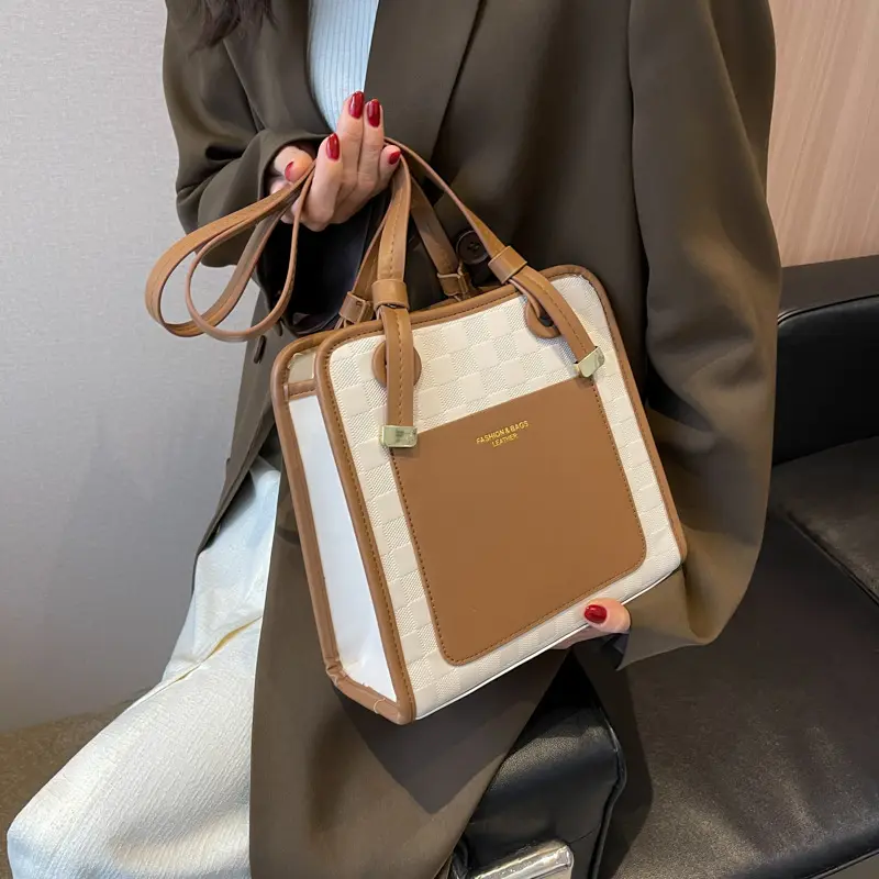 High Quality Large-capacity Portable Women Leather Tote Bag Retro Armpit Bag Versatile Messenger Bag