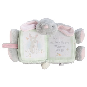 Livre en tissu sensoriel doux en forme de lapin coloré personnalisé, poupée en peluche sécurisée <span class=keywords><strong>pour</strong></span> l'éducation précoce des bébés, livre en tissu de conte de fées unisexe - Product Image 3
