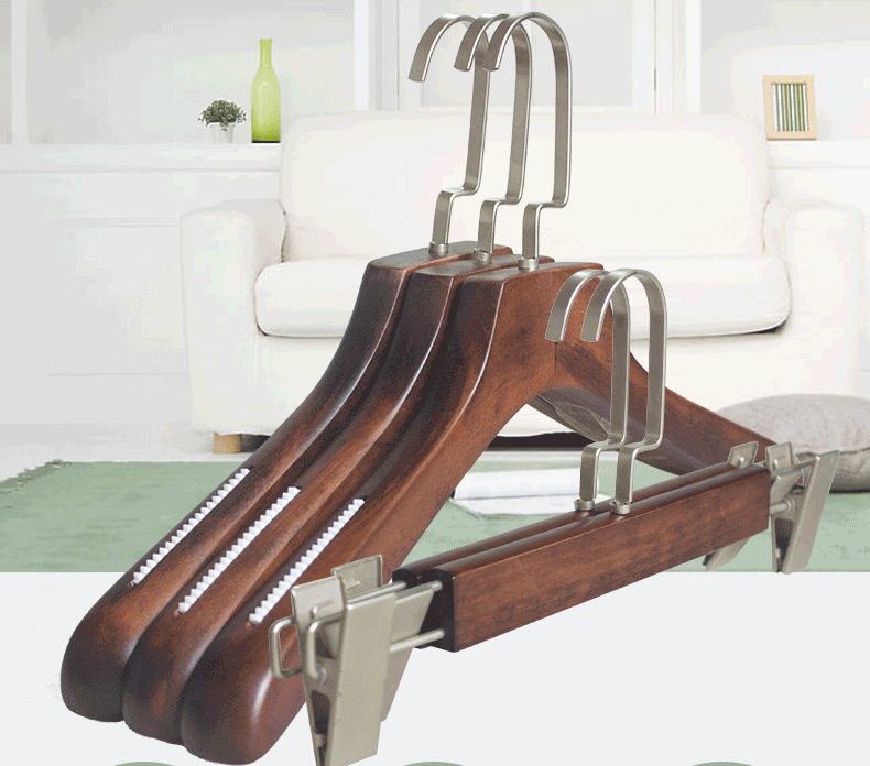Vintage Retro Wooden Suit Hangers - Durable Clothes Hanger Rack