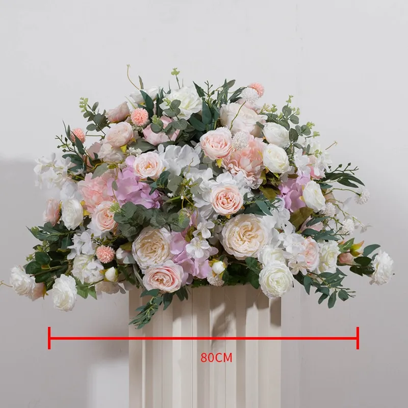 Event Decoration Supplies Party Items Big Peony Red Roses Premium Silk Flowers Fake Flower Ball Centerpieces For Wedding Table
