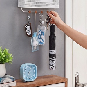 Étagères flottantes en maille métallique, 10 pièces, décoration murale, <span class=keywords><strong>porte</strong></span>-serviettes, <span class=keywords><strong>porte</strong></span>-clés, <span class=keywords><strong>cintre</strong></span> à 5 crochets, supports de rangement - Product Image 2