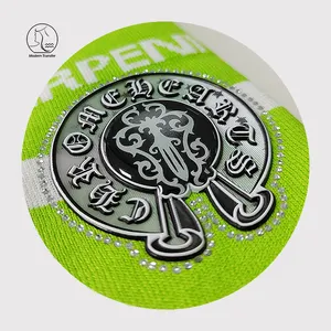 Yunshang Factory Garment Labels wholesale Custom Embossed Gothic Logo Iron on heat transfer Soft TPU Patches for Clothing