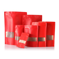Sacs en papier kraft personnalisés avec fenêtre, refermables à fermeture éclair, pour thé, noix, grains de café, qualité alimentaire, MOQ 5000
