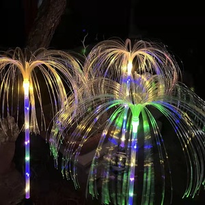 Luces solares de fibra óptica para jardín, luces LED decorativas para exteriores, para patio, jardín o terraza. - Product Image 1