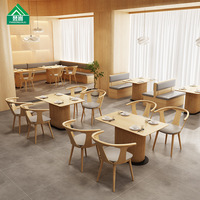 Neue Nordische Region Restaurant-Möbel Esszimmer-Set Hochwertige Hotel-Westernrestaurant-Bankett-Sitzgruppe Sofas mit PU-Material