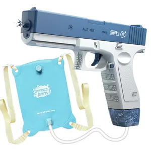 Pistol air elektrik 1,2l baru 2024 ransel kapasitas besar pistol air otomatis mainan luar ruangan musim panas untuk anak-anak