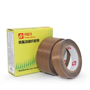 300 Degree high temperature silicone ptfe fiberglass adhesive tape for sealing machine heating strip
