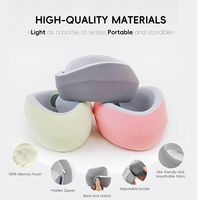 YUE RISE Coussin de soutien cervical léger et portable en mousse à mémoire de forme pour le soulagement de la colonne cervicale, idéal pour les voyages, l'avion et le fauteuil de bureau
