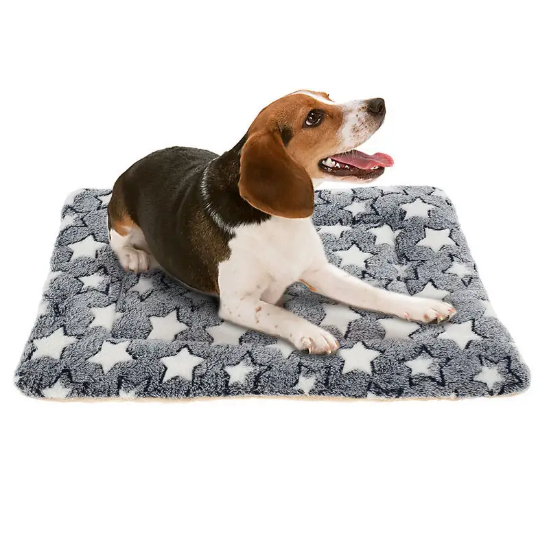 Оптовая продажа, утолщенное сиденье для питомцев с перекрестными краями, теплое одеяло для собак на осень и зиму, Мягкая универсальная подушка для сна с мультяшным рисунком