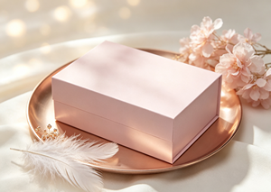 Eco-Friendly Recyclable Rigid Cardboard Two-Piece <b>Gift</b> <b>Box</b> Magnetic Closure Matte <b>Pink</b> Lamination UV Coating Stable Structure - Product Image 4