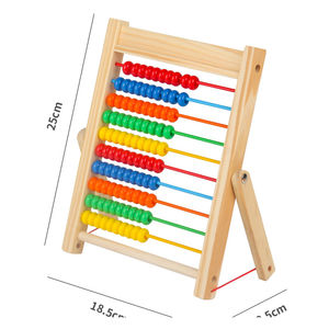 Abacus <span class=keywords><strong>en</strong></span> <span class=keywords><strong>bois</strong></span> CPC CE EN71, mathématiques, maternelle, comptoir de comptage, compteurs pour enfants, jouets éducatifs mathématiques - Product Image 4
