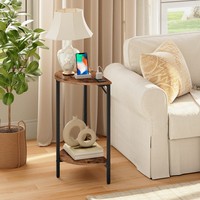 Vente en gros de tables d'appoint demi-lune, table d'appoint demi-ronde de marque HOOBRO, tables de lampe d'appoint demi-cercle pour salon chambre à coucher
